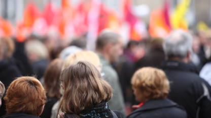 Menschen beim Streik. Foto: IMAGINE, Fotolia.com