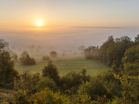 Sonnenaufgang über dem Bliesgau