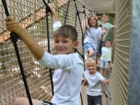 Kinder im Hochseilgarten