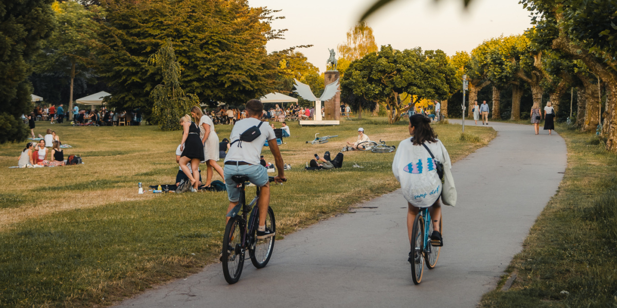 Fahrradfahren am Staden