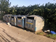 Containerstandplatz Gersweiler Straße vor der Reinigung