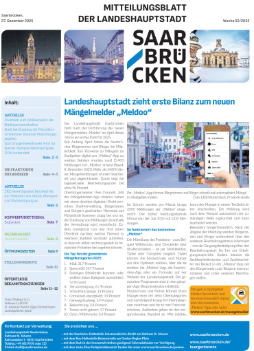 Mitteilungsblatt der Landeshauptstadt (27. Dezember 2025) Image